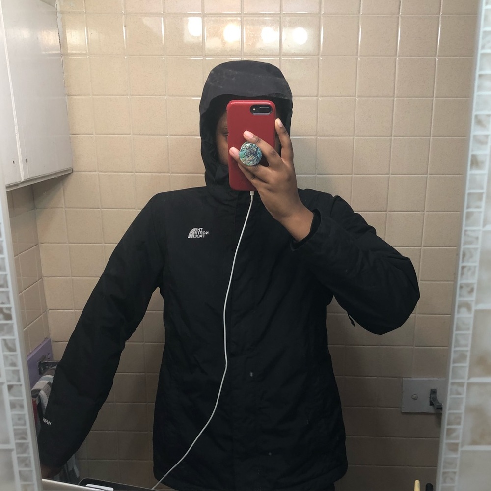 Matte black North Face jacket